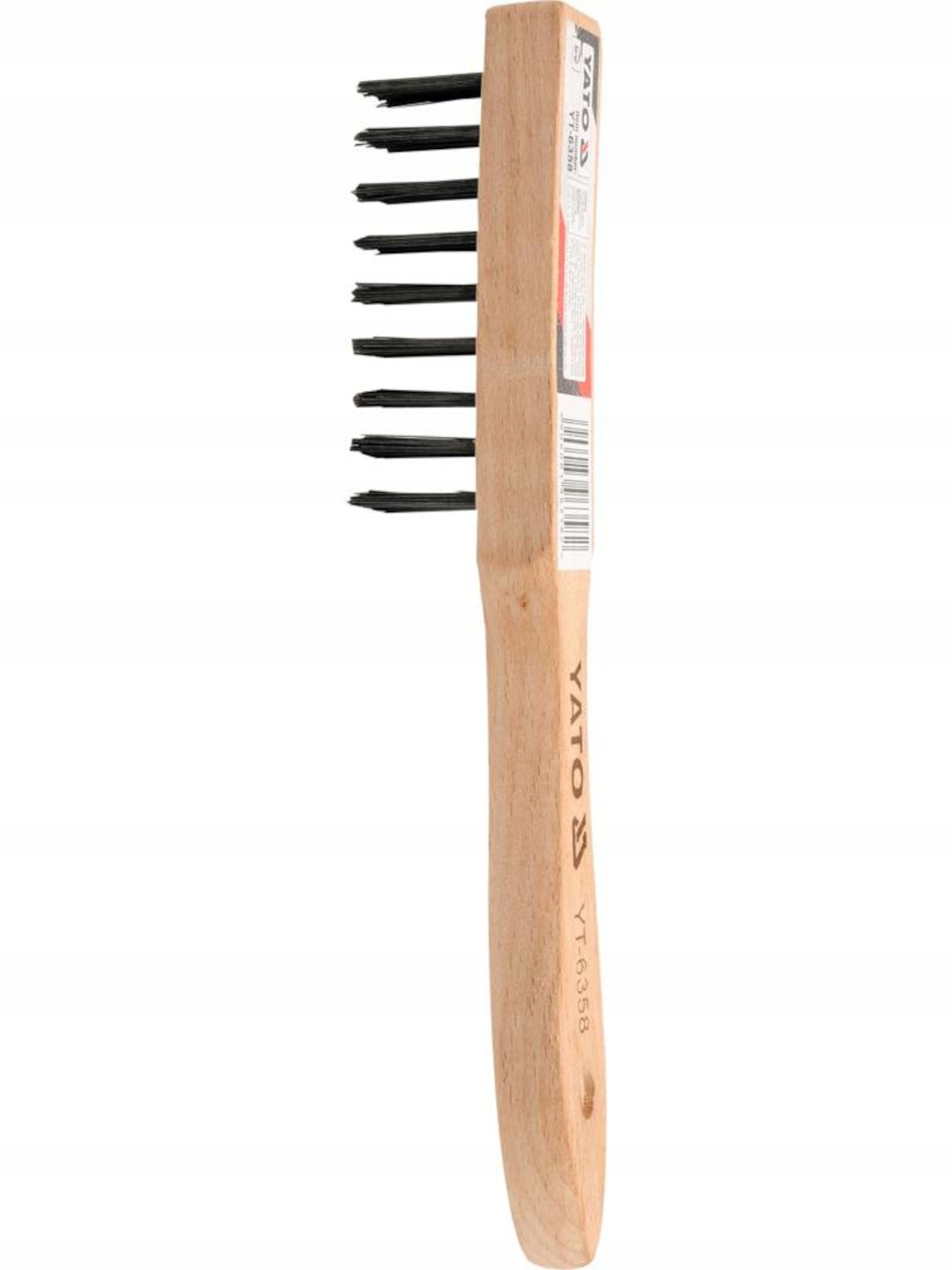 Szczotka druciana Yato YT-6358, 4-rzędowa, stalowa, drewniana rączka 4 17061794377