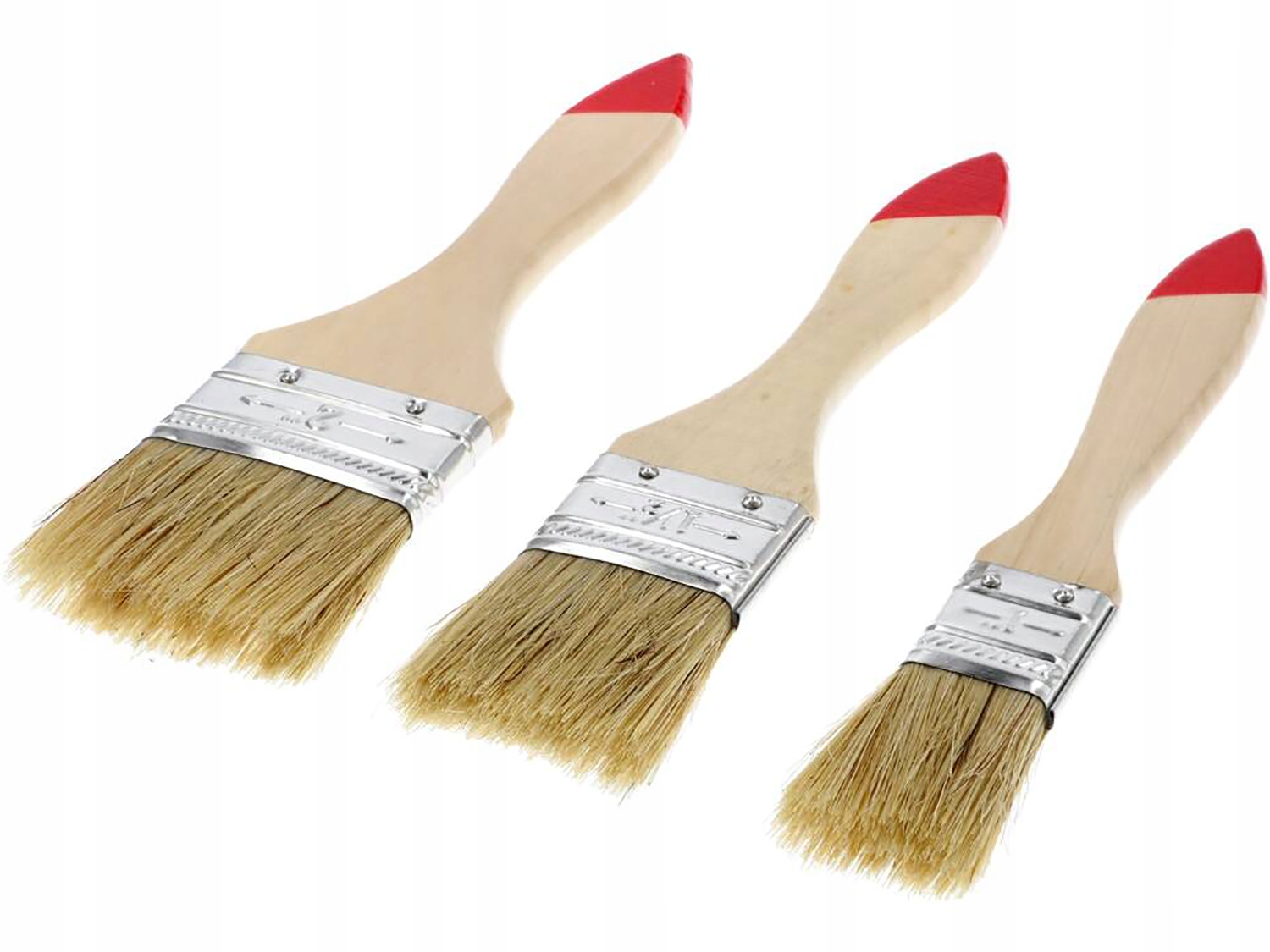 Zestaw pędzli malarskich 3 szt. 1"-1,5"-2" – płaskie, angielskie, drewno 1 17061795249