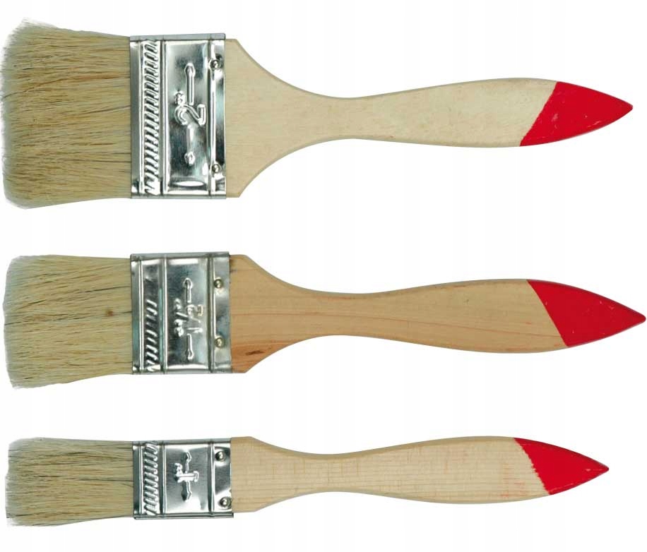 Zestaw pędzli malarskich 3 szt. 1"-1,5"-2" – płaskie, angielskie, drewno 3 17061795249