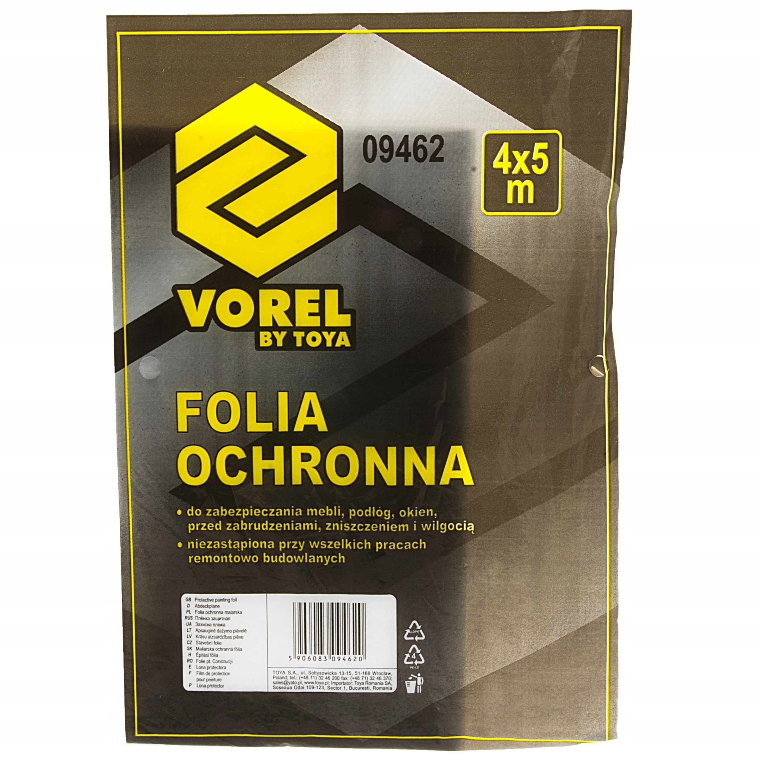 Folia ochronna malarska 4x5 m HDPE do zabezpieczania w trakcie prac 2 17068368897