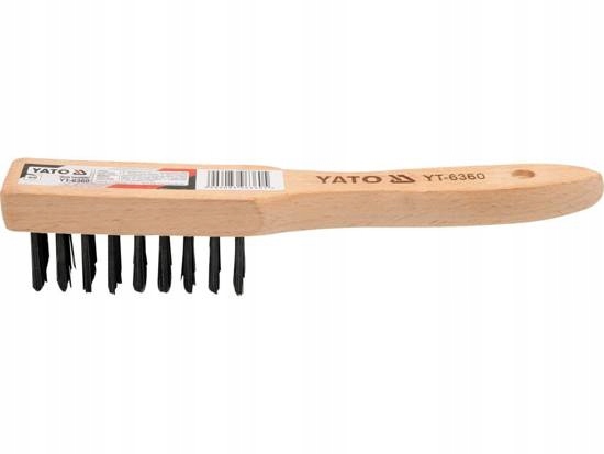 Szczotka Druciana 6-Rzędowa Yato YT-6360, Drut Stalowy, Drewniana Rękojeść 4 17070894925