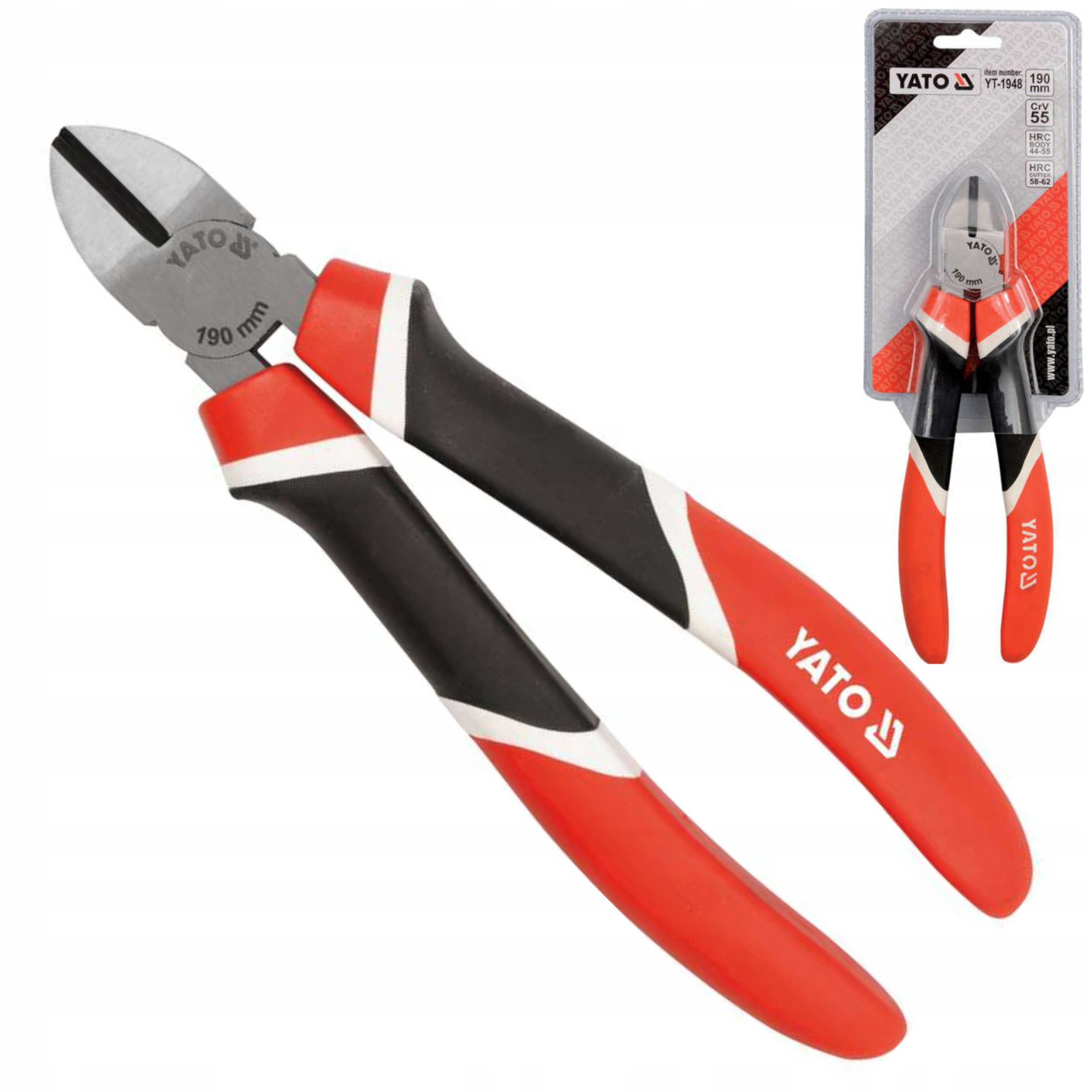 Szczypce Tnące Boczne Yato YT-1948, 190 mm, CrV, Trójkolorowe Rękojeści 1 17078823745