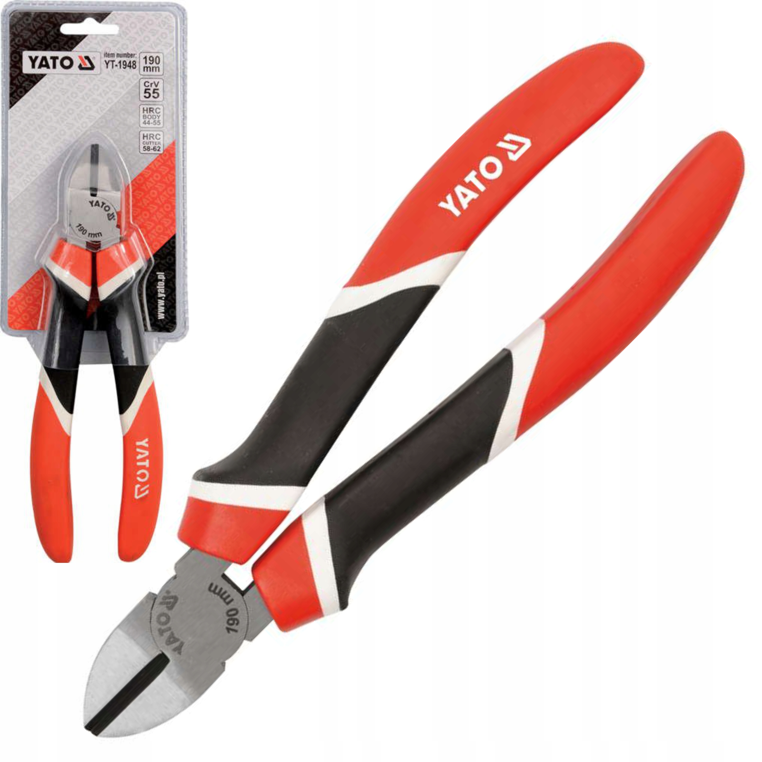 Szczypce Tnące Boczne Yato YT-1948, 190 mm, CrV, Trójkolorowe Rękojeści 6 17078823745
