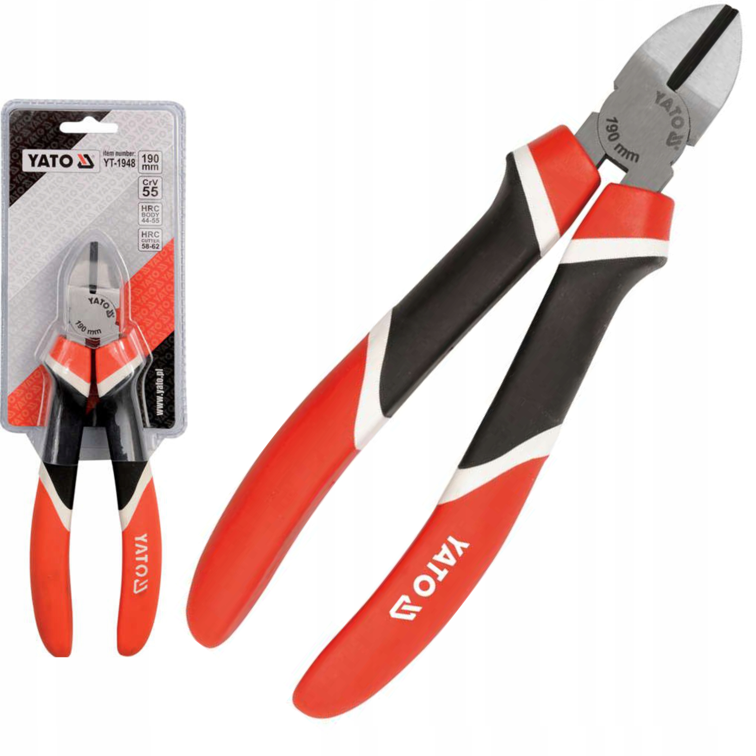 Szczypce Tnące Boczne Yato YT-1948, 190 mm, CrV, Trójkolorowe Rękojeści 7 17078823745