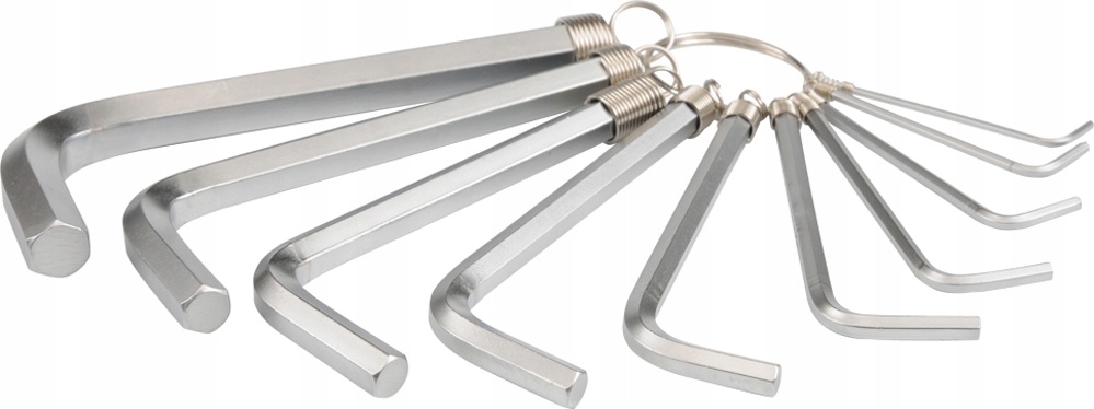 Zestaw Kluczy Imbusowych HEX YT-0504, 1,5-10 mm, 10 szt., Stal CrV - Yato 4 17100989494