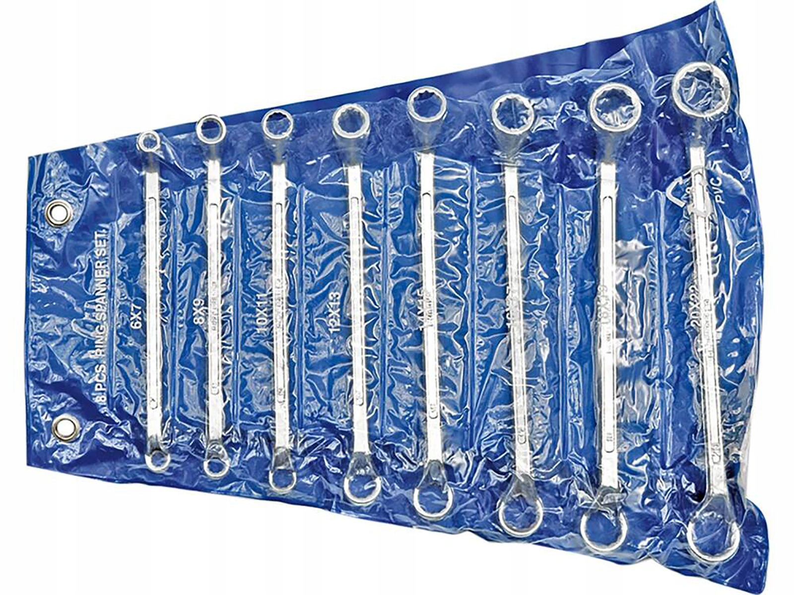 Zestaw Kluczy Oczkowych Odgiętych 8 szt. 6-22 mm z Etui – Stal Węglowa 1 17125818645