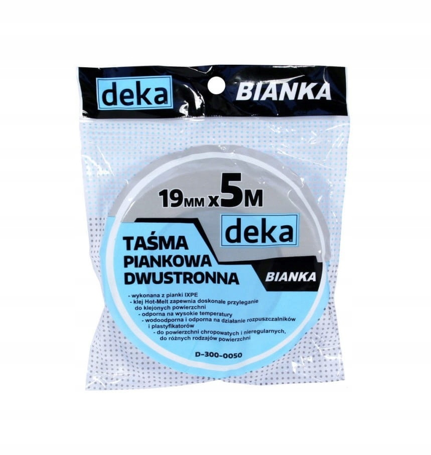 Taśma dwustronna piankowa 19mm/5m - Biała 2 17341819017