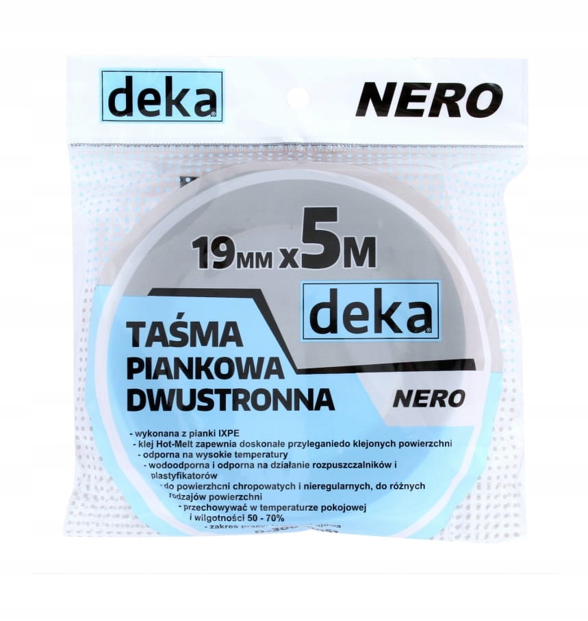 Taśma dwustronna piankowa 19mm/5m - Czarna 2 17341887223