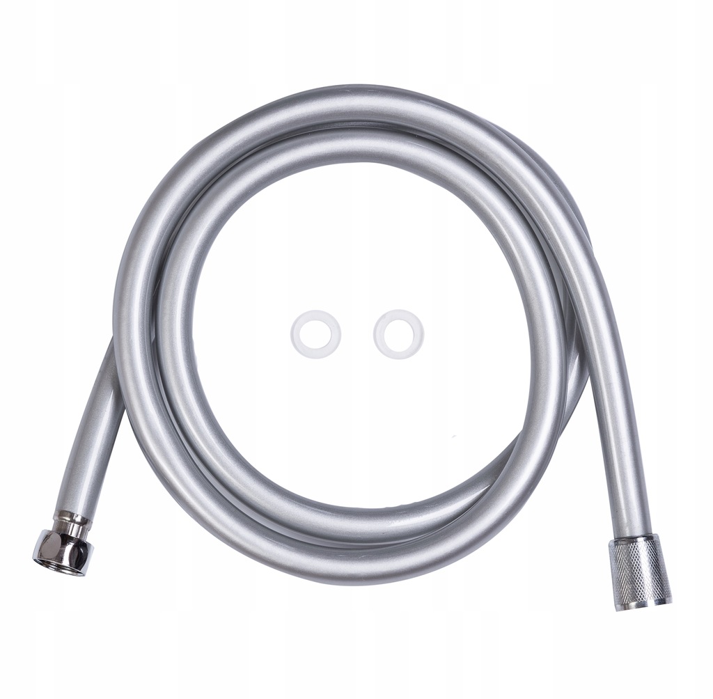 WĄŻ PRYSZNICOWY srebrny MATOWY bezskrętny 150cm 1 17384200478