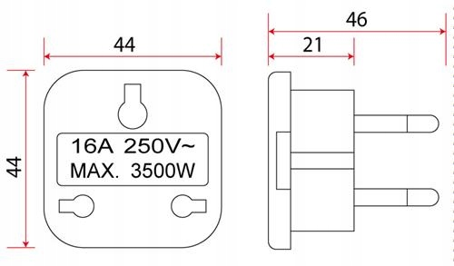 Przejściówka angielsko-polska ADAPTER UK-PL 2 17540818168