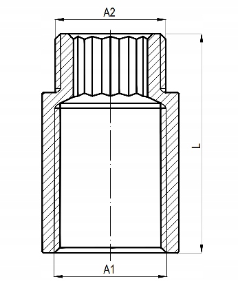 Przedłużka mosiężna 1/2" x 40 mm - Diamond Y K-50.PRZED.15X40.Y 2 17587182881