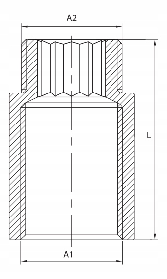Przedłużka mosiężna 1/2" x 40 mm - Diamond Y K-50.PRZED.15X40.Y 3 17587182881