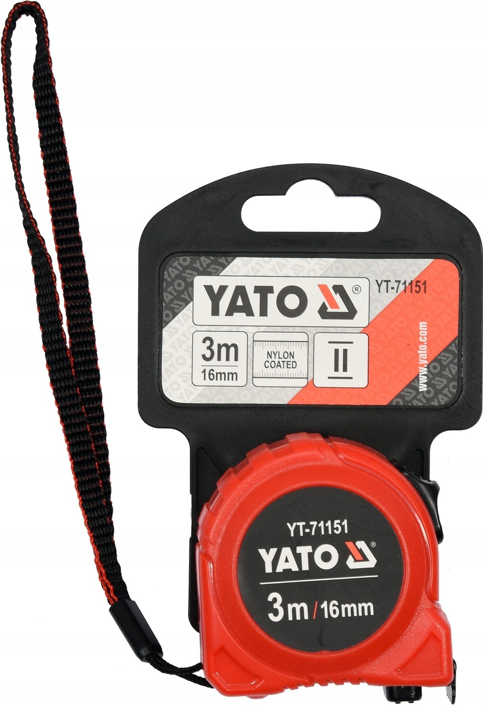 Miara zwijana stalowa 3m x 16mm YATO YT-71151 nylon ABS klasa II 5 17587203087