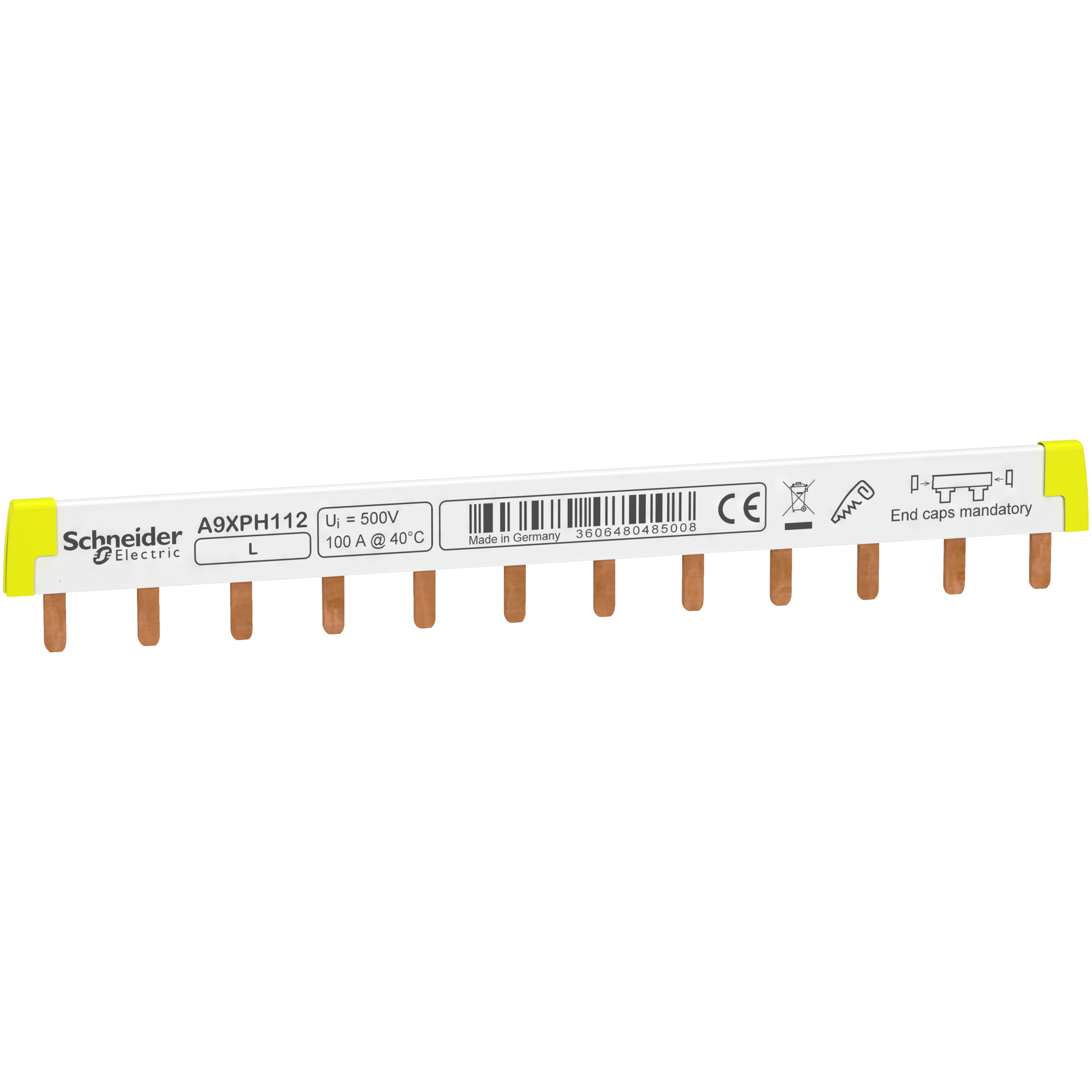 Szyna łączeniowa sztyftowa Schneider Electric 415V IP20 100A A9XPH112 1 17624262207
