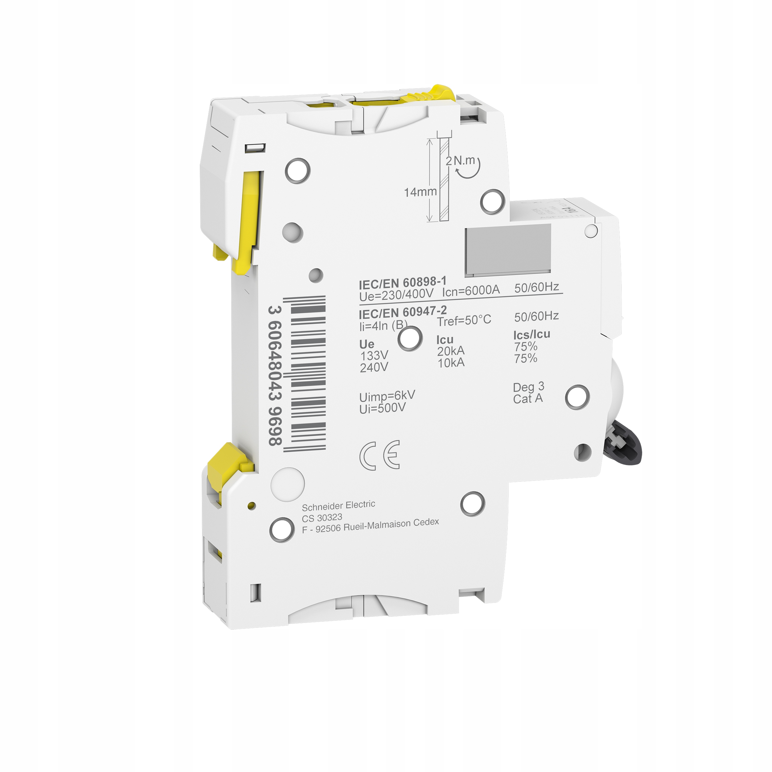 Wyłącznik nadprądowy Schneider Electric 230 V IP20 16A 4 17650367188