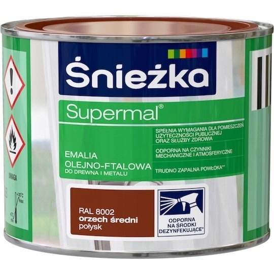 Śnieżka Supermal olejno-ftalowa 200ml Orzech Śr. 2 17686248747