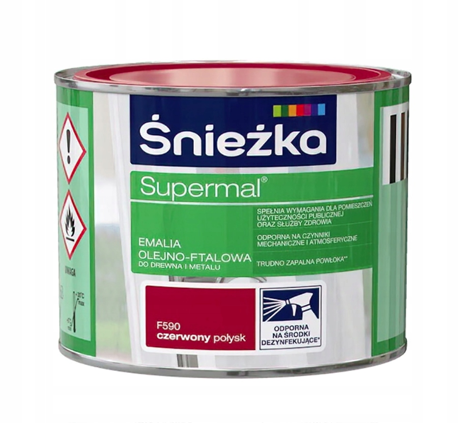 Farba Olejno-Ftalowa 200ml CZERWONY połysk RAL F950 2 17686249146
