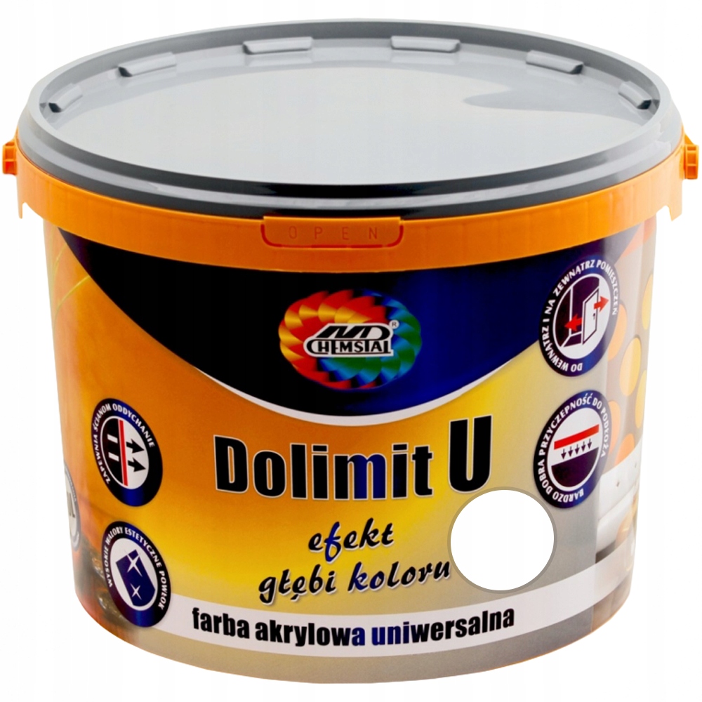 Farba Akrylowa Biała 1L CHEMSTAL Dolimit U Elewacyjna i Wewnętrzna 1 17691072241