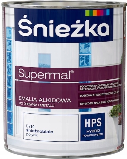 Emalia Alkidowa Śnieżka SUPERMAL 750ml Połysk – Drewno i Metal 2 17691250593