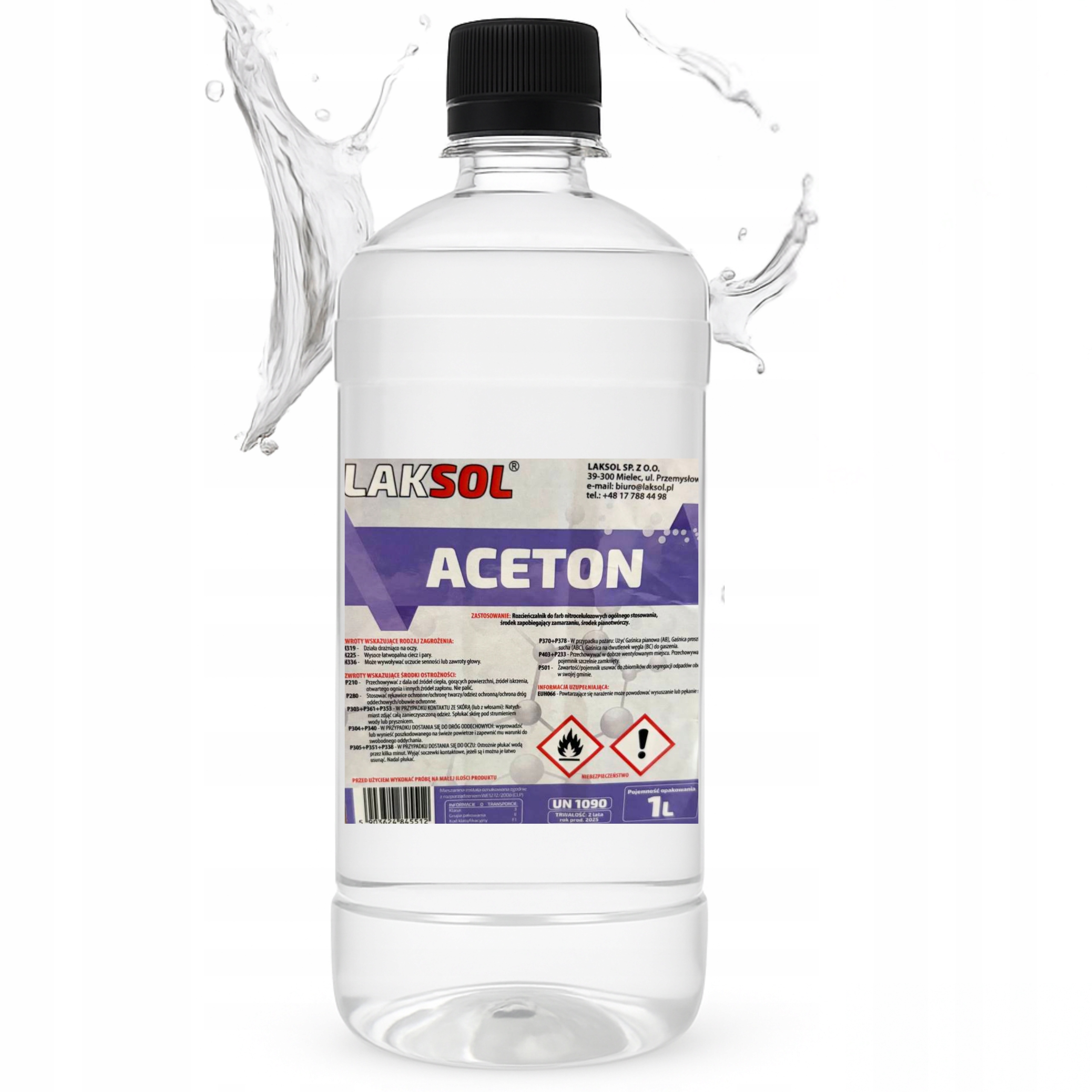 Aceton Techniczny 1000ml - LAKSOL 1 17748684228