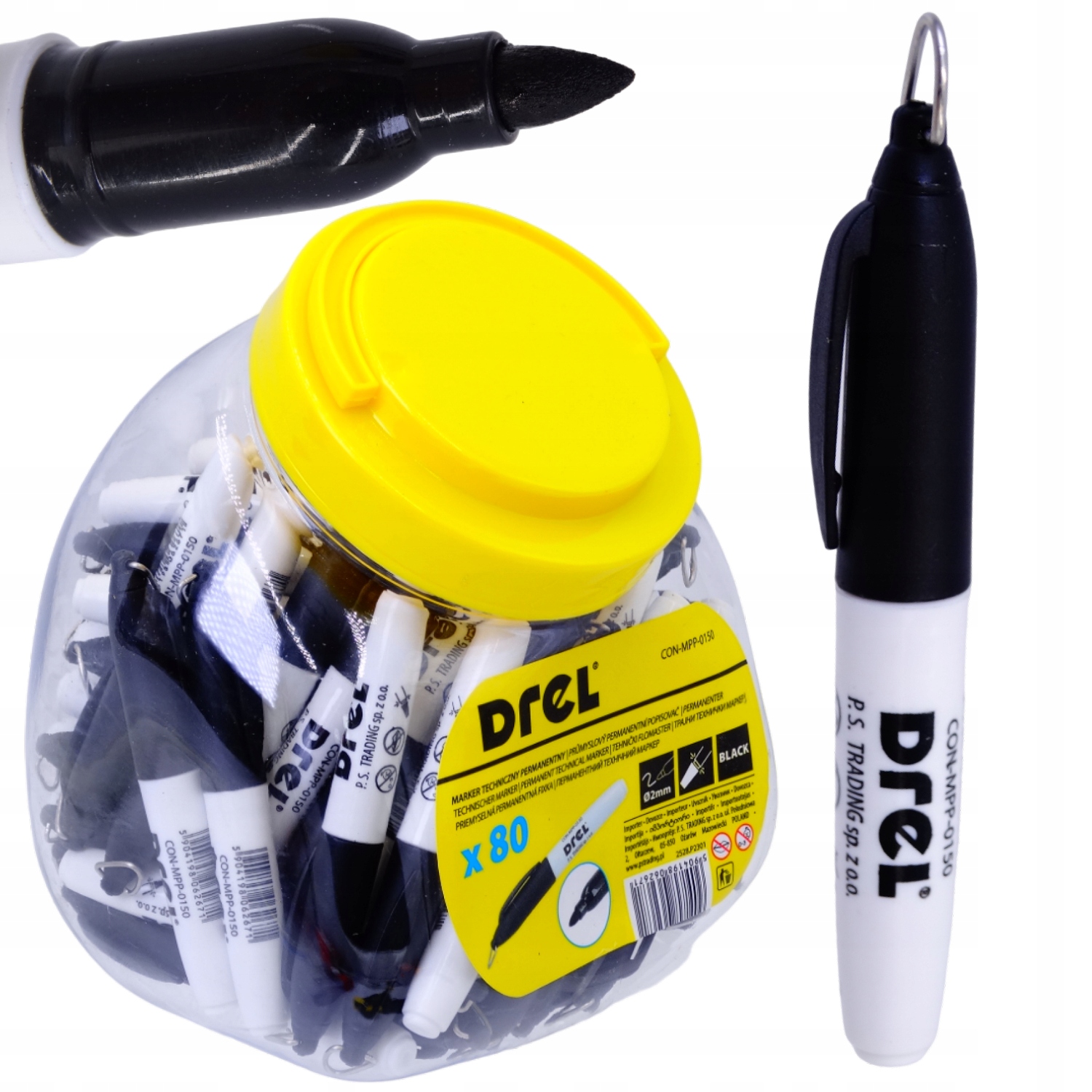 Marker Permanentny Mini Czarny – Uniwersalny do Metalu, Szkła, Plastiku 2 17748684753