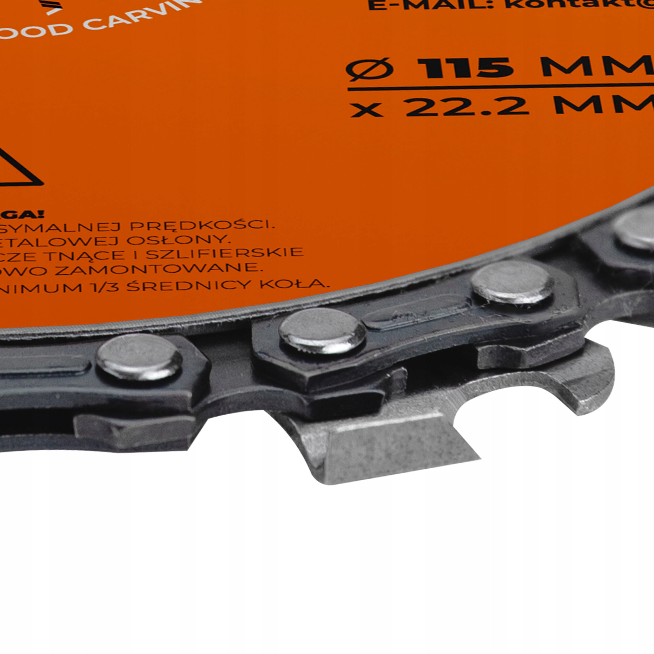 Tarcza łańcuchowa do drewna 115 mm x 22,2 mm 8T 7 17753799084
