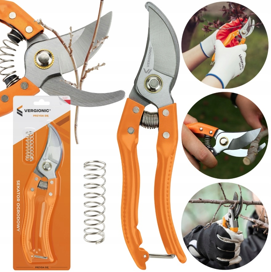 Sekator ogrodowy 21cm, ręczny stalowy, cięcie do 20mm 3 17763661290