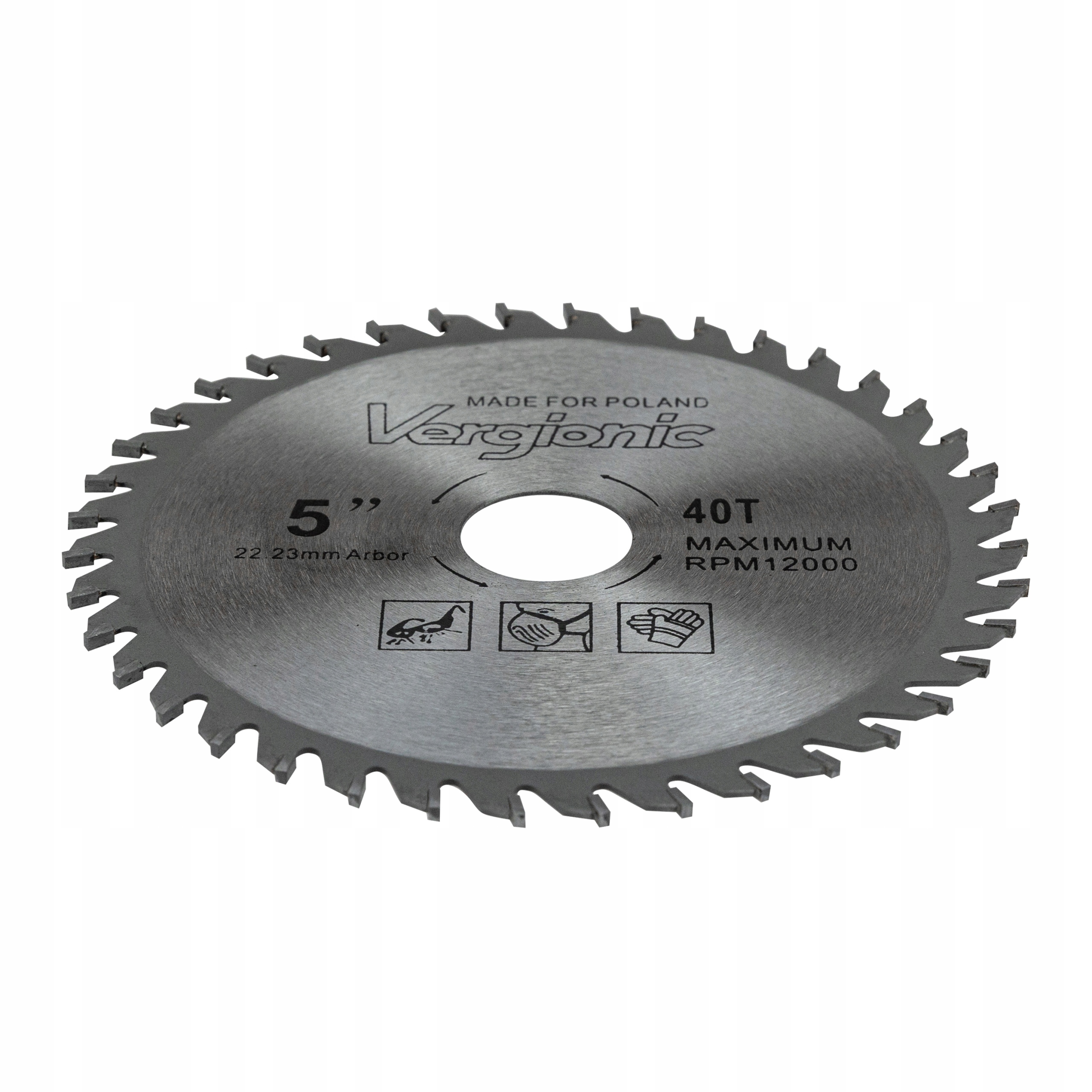 Tarcza widiowa do drewna 125 mm, z otworem montażowym 22,2 mm i 40 zębami 3 17768573681