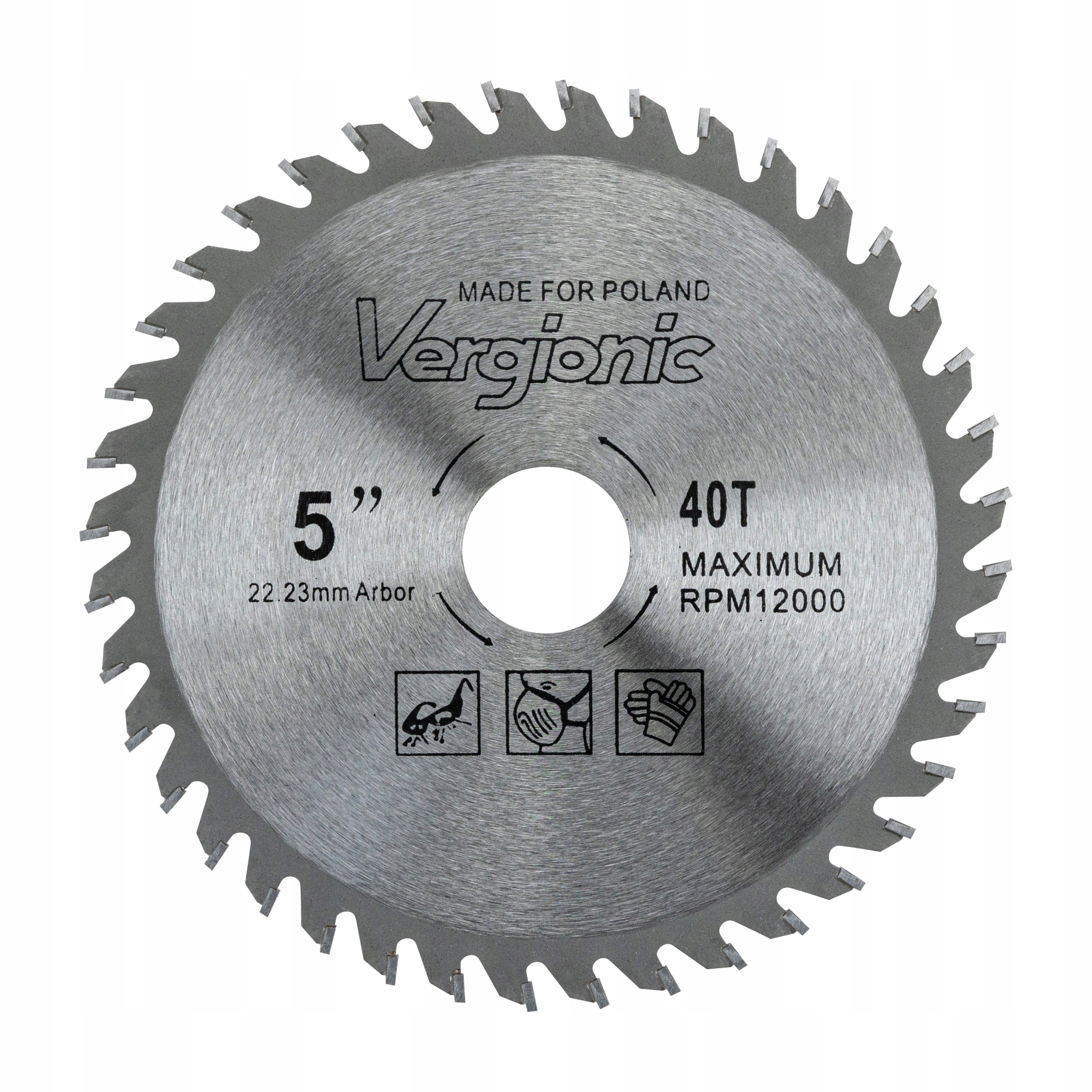 Tarcza widiowa do drewna 125 mm, z otworem montażowym 22,2 mm i 40 zębami 4 17768573681