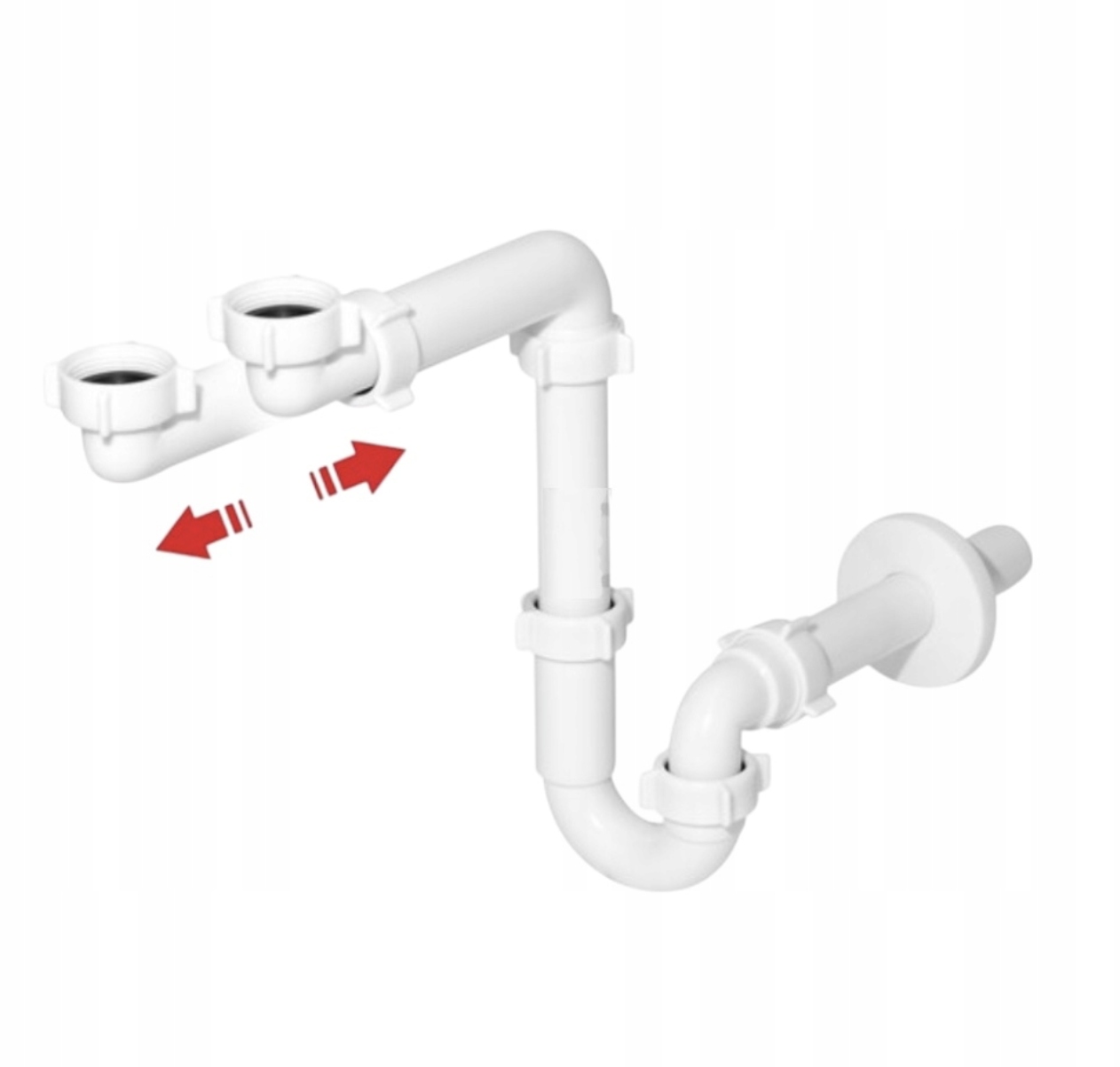 Syfon umywalkowy rurowy bez spustu 32 mm oszczędzający miejsce 2 17849461145