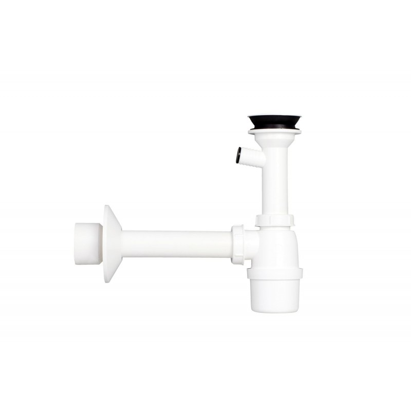 Syfon umywalkowy biały PCV z korkiem i wyjściem na pralkę 50 mm 2 17856254866