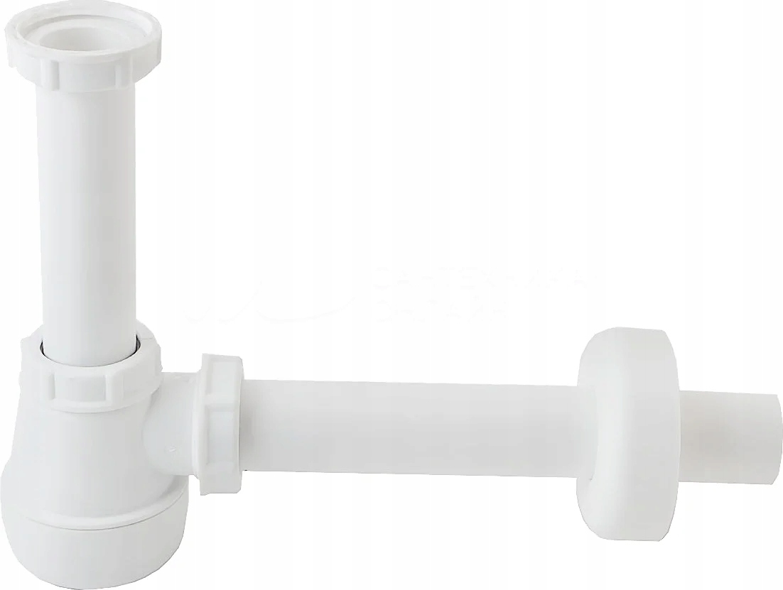 SYFON UMYWALKOWY NISKI BUTELKOWY 1 1/4''x 2mm Półsyfon biały rurowy 3 17859536860