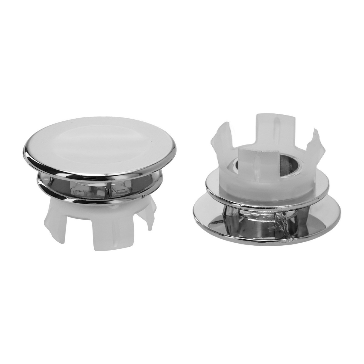 Pierścień przelewu umywalki z łapkami, rozeta umywalki chrom 22-24mm 2 18197378764