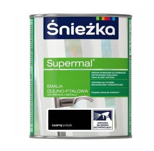 Śnieżka Supermal olejno-ftalowa 800ml Czarny 1 9627245137