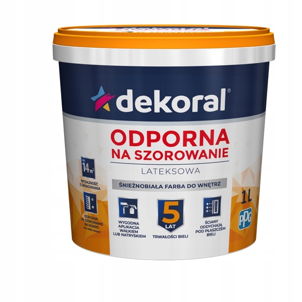 Dekoral Lateksowa do ścian i sufitów 1L Biały 1 9627245694