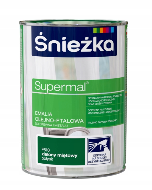 Śnieżka Supermal olejno-ftalowa 800ml Miętowy 1 9627248588