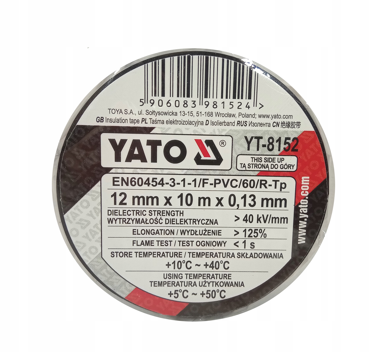 Taśma Elektroizolacyjna 10m - Yato 2 9627254363