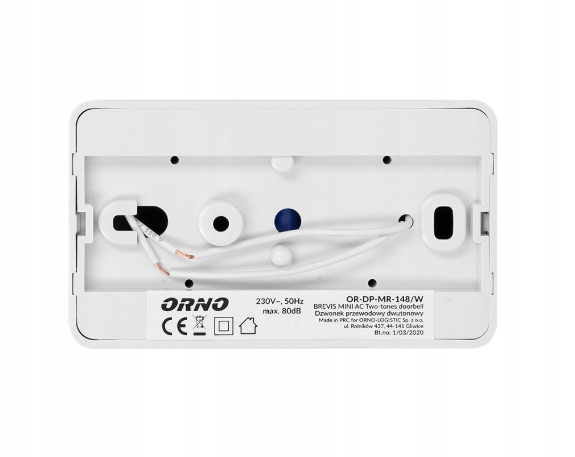 Dzwonek Przewodowy ORNO BREVIS MINI 230V 3 9692765647